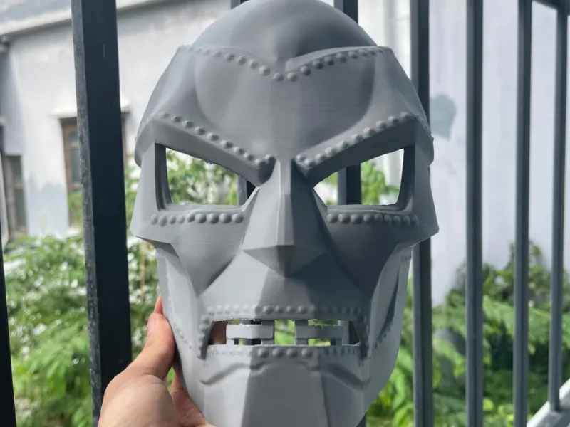 Metal Effect Bolted Mask