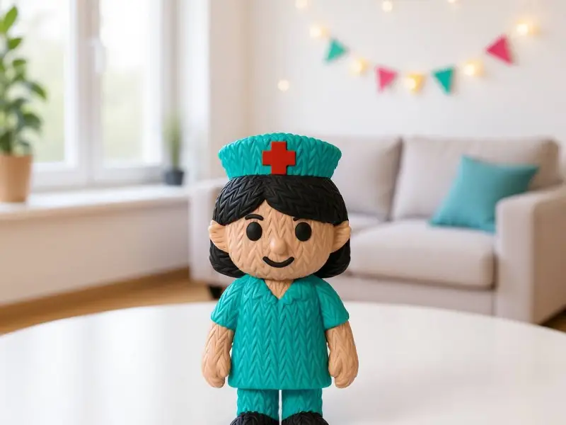 Cute Nurse Girl – Knitted – Crochet