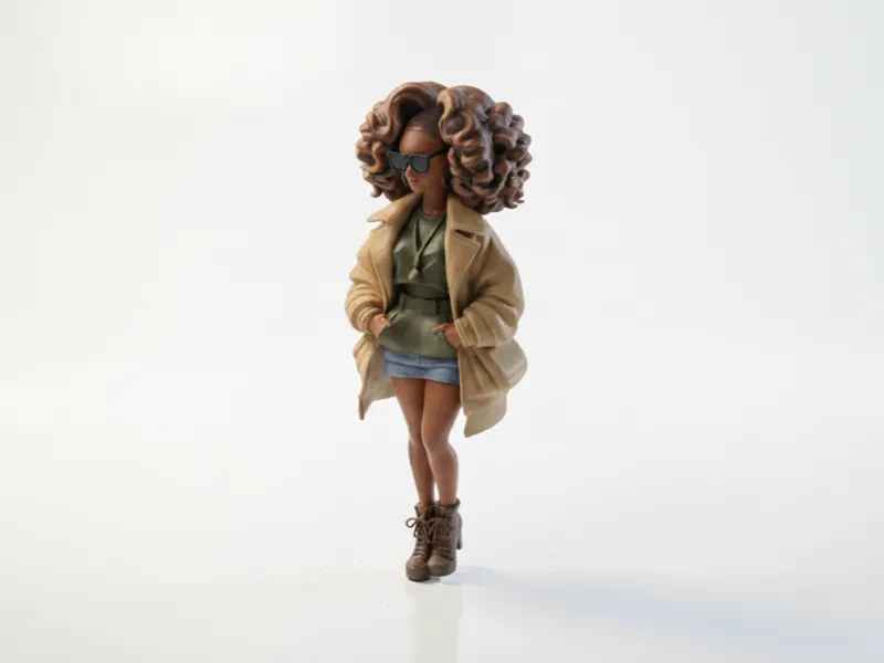Statuetta 3D stampabile della celebrità Rihanna