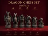 Dragon Chess Set – 3D Printable Fantasy Chess Pieces-0