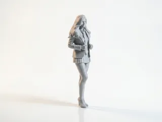 Office Worker Female Figurine 3D Printable