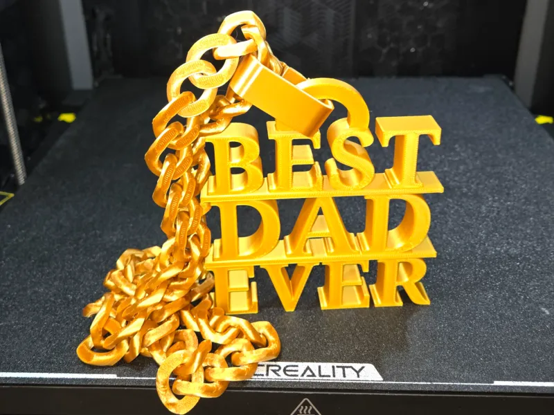 MIGLIOR PAPÀ DI SEMPRE COLLANA E PENDENTE BLING ORO PREMIO SUPERSTAR
