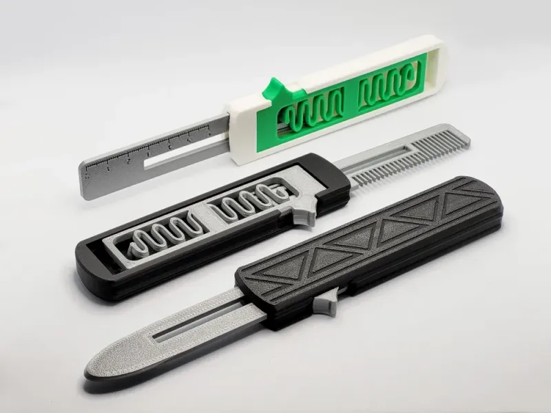 Fidget Knife - Ruler - Comb