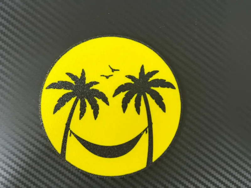 Palm Tree Smiley Face with Holder