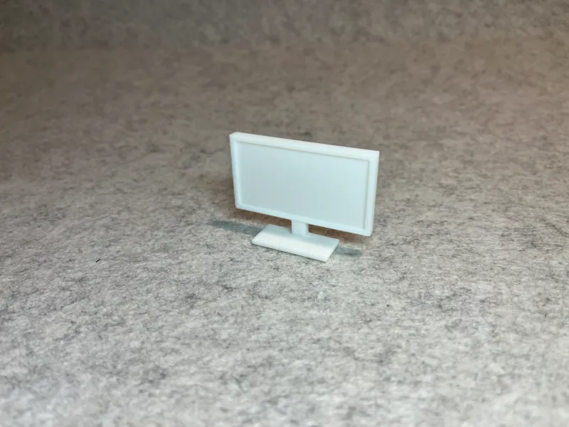 Pantalla de TV para casa de muñecas en miniatura