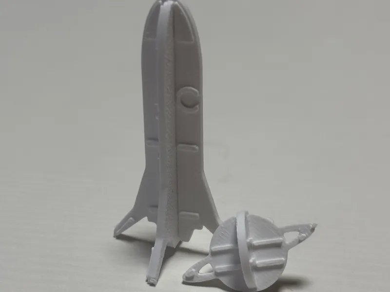 Foguete Espacial - Cartão de Kit (2 Cores, Montagem por Encaixe, Sem Cola)