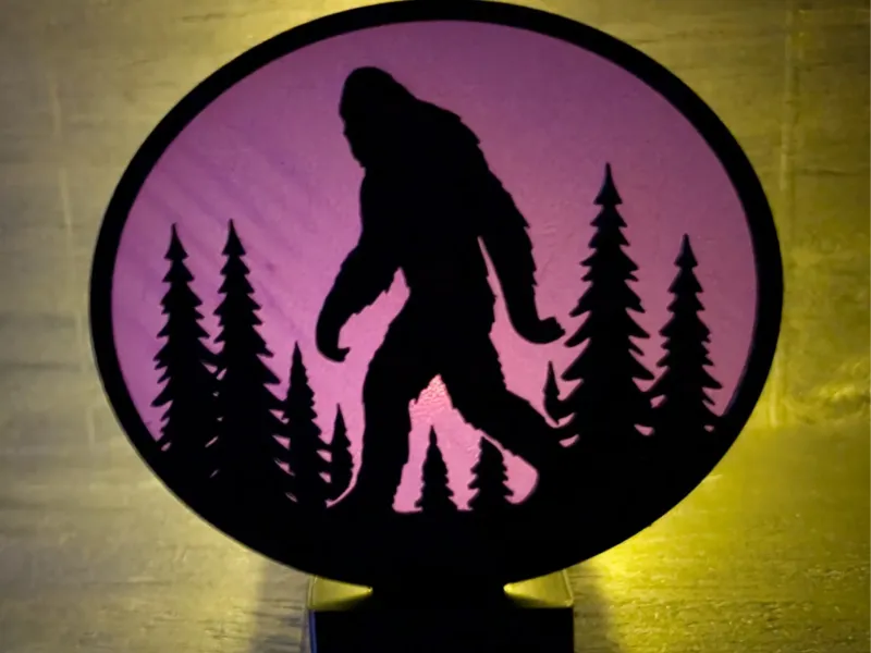 Bigfoot Scene Tealight Display