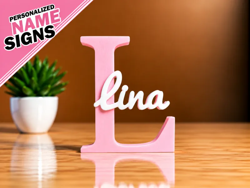 3D İsim Plakası - Lina