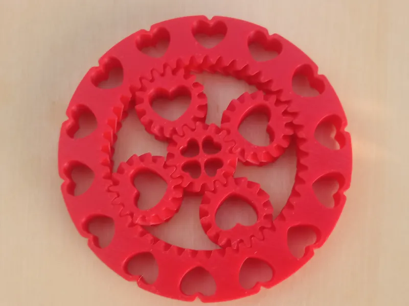 Planetary Gear Heart Fidget Spinner
