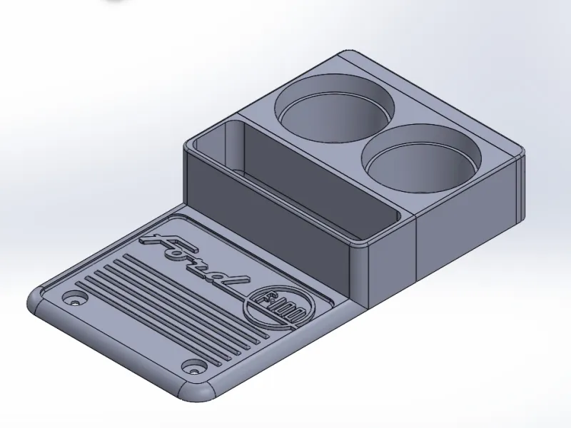 Ford F-100 Center Console / Dual Cup Holder – 3-Piece Printa