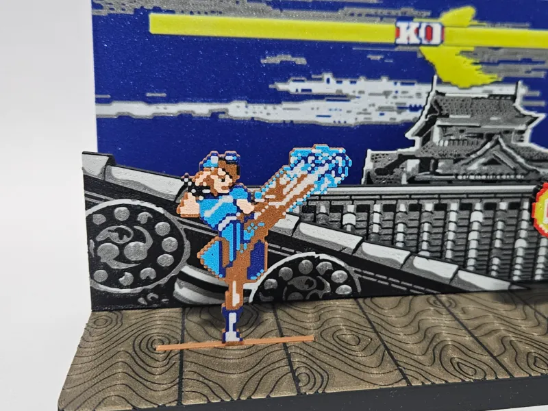 Диорама и брелок Чун-Ли из Street Fighter