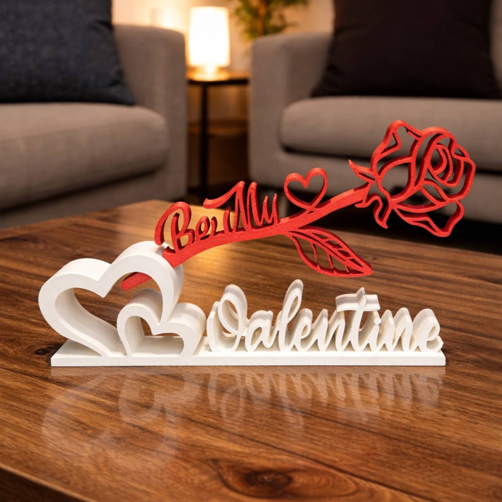 VALENTINES ROSE WITH STAND / BE MY VALENTINE