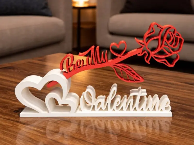 VALENTINES ROSE WITH STAND / BE MY VALENTINE