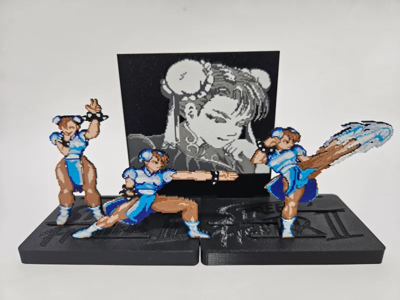 Chun-Li Street Fighter 2 Piksel Figürü