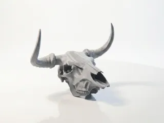 Minotaur Skull Fantasy Sculpture 3D Printable