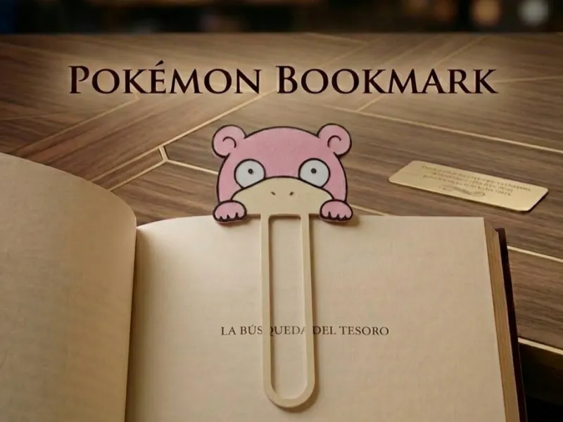 Slowpoke Pokémon Lesezeichen | 3D-druckbares Lesezeichen