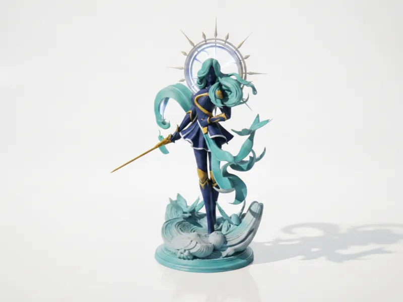 Irelia Klingengöttin-Figur LOL-Champion 3D-druckbar