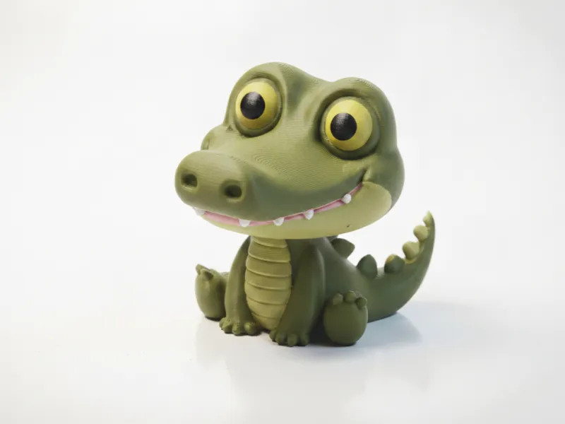 ハッピークロック ワニのフィギュア 3Dプリント可能
