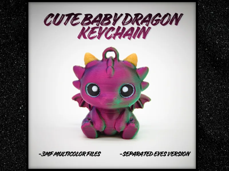 Niedlicher Babydrache-Schlüsselanhänger