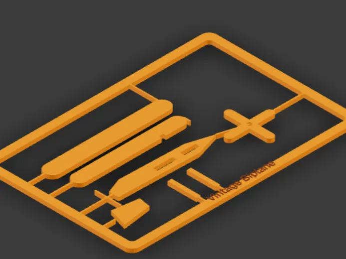 Vintage Biplane Kit Card
