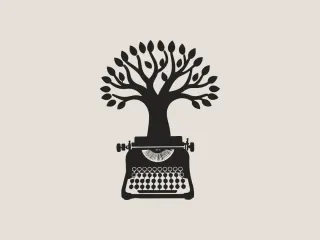 Press Freedom: Typewriter Tree Wall Art