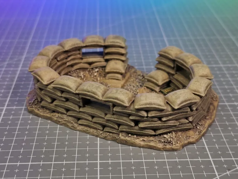 Sandbag Position 02 - Grimdark Wargame Terrain