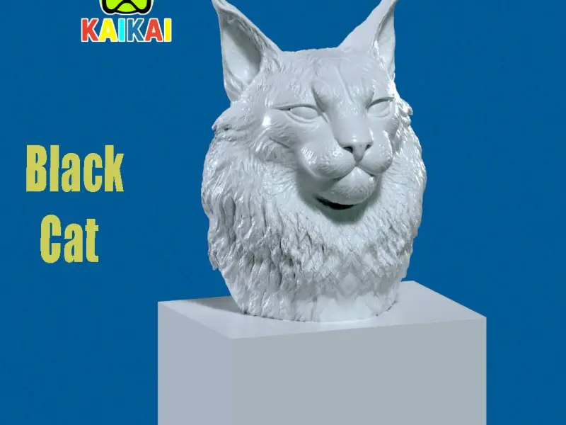 Birman Cat Head - Burmese Cat Head Bust - 3D print