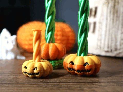 Halloween Print in Place Fidget Pumpkin Spiral Toy - Drak