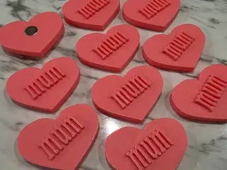 Mum heart with 8x3mm magnet