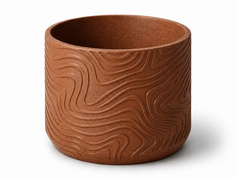 Topographic Contour Lines Vase