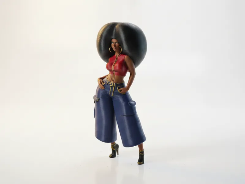 非裔女王女性人偶 3D可打印女性人物模型