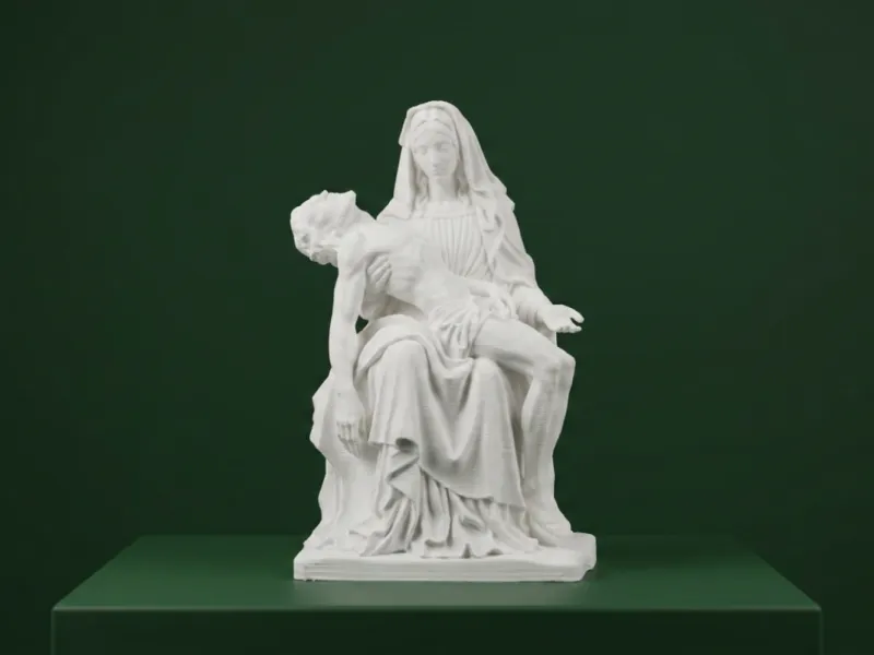 Pietà Religious Sculpture 3D Model