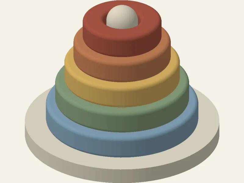 EDIXON PlayForms Stack | 5 Ring Stacker - 6 STL