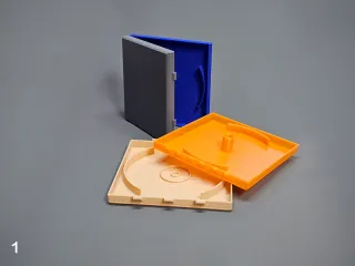 Compact Disc Case Filament Hinged