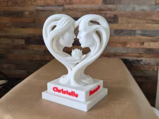 Sculpture personnalisable Coeur Homme Femme amour