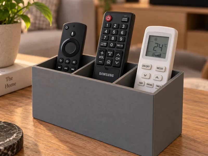 3-Compartment Remote Control Caddy