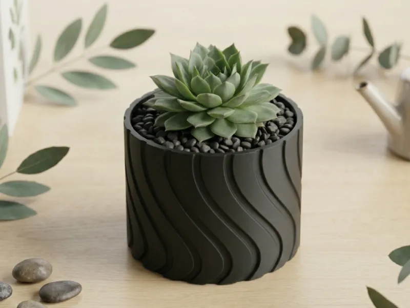 Piccolo vaso moderno per piante grasse