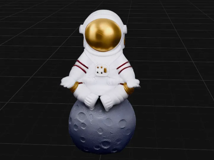 Cute Astronaut Sitting on Moon – Space Explorer Desk