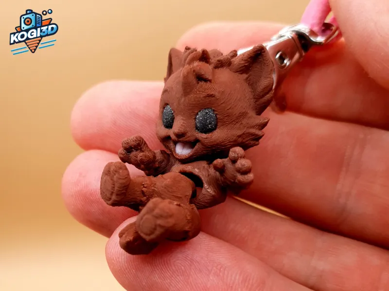 Cute Mini Flexi Werewolf Keychain