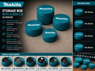 Makita-Inspired Storage Container (80x80mm)