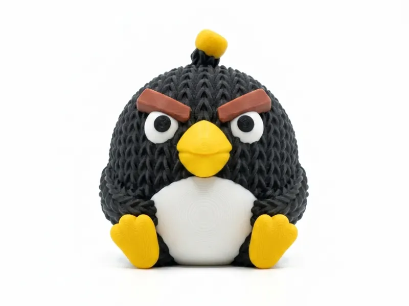 Bombe - Angry Birds - Jouet - Porte-clés - Breloque - Tricoté - Crocheté
