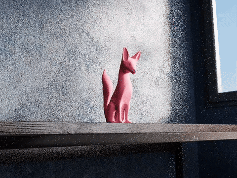 Charming Sitting Wooden Fox Decoration