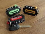 Motorcycle roller keychain ring-0