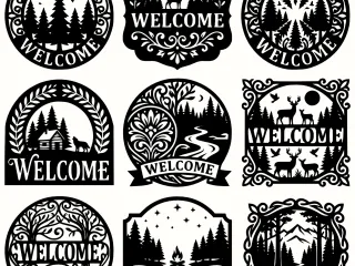 Rustic Forest Welcome Signs – 9 Cabin Door Decor Designs