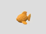 Cartoon orange fish-0