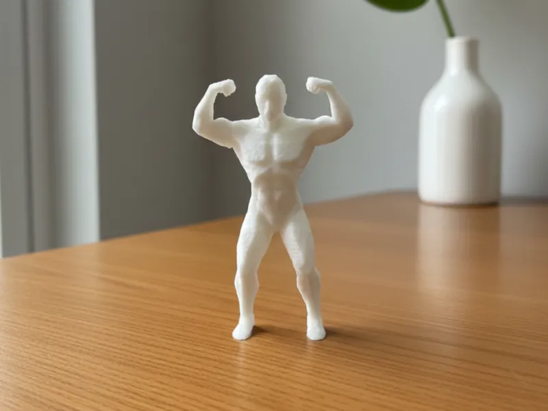 Mini Bodybuilder in Double Biceps