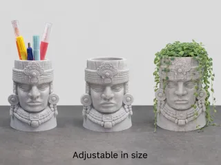 Aztec Warrior Head