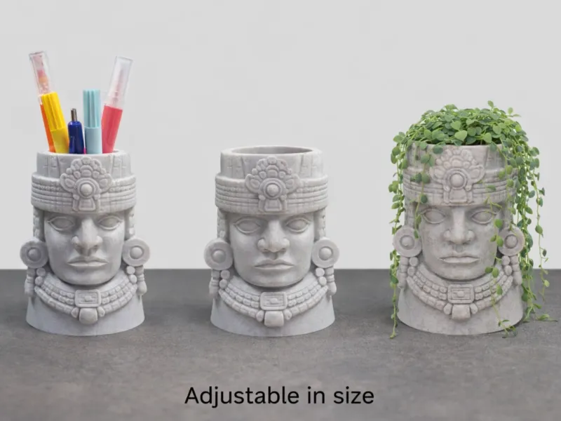 Aztec Warrior Head