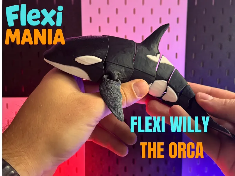 Flexi Orca Willy - Print-in-Place Orca – No Supports Needed