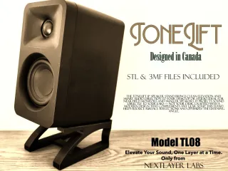 ToneLift 8 Degree Speaker Stands – Precision Tilted Monitor
